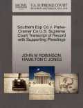Southern Exp Co V. Parke-Cramer Co U.S. Supreme Court Transcript of Record with Supporting Pleadings