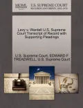 Levy V. Wardell U.S. Supreme Court Transcript of Record with Supporting Pleadings