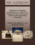 Altheimer & Rawlings Investment Co V. Allen U.S. Supreme Court Transcript of Record with Supporting Pleadings