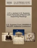 U S V. Jackson U.S. Supreme Court Transcript of Record with Supporting Pleadings