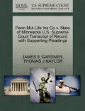 Penn Mut Life Ins Co V. State of Minnesota U.S. Supreme Court Transcript of Record with Supporting Pleadings