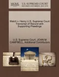 Welch V. Henry U.S. Supreme Court Transcript of Record with Supporting Pleadings