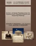 de ZON V. American President Lines U.S. Supreme Court Transcript of Record with Supporting Pleadings