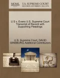 U S V. Evans U.S. Supreme Court Transcript of Record with Supporting Pleadings