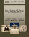 Carter V. Simpson U.S. Supreme Court Transcript of Record with Supporting Pleadings