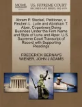 Abram P. Steckel, Petitioner, V. Reuben L. Lurie and Abraham T. Alper, Copartners Doing Business Under the Firm Name and Style of Lurie and Alper. U.S