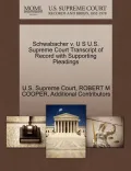 Schwabacher V. U S U.S. Supreme Court Transcript of Record with Supporting Pleadings