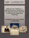 Anthony Carr, Petitioner, V. National Discount Corporation. U.S. Supreme Court Transcript of Record with Supporting Pleadings