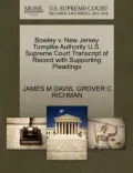 Bowley V. New Jersey Turnpike Authority U.S. Supreme Court Transcript of Record with Supporting Pleadings