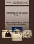 Miner V. Atlass U.S. Supreme Court Transcript of Record with Supporting Pleadings
