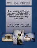 Commissariat A L'Energie Atomique V. Watson U.S. Supreme Court Transcript of Record with Supporting Pleadings