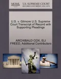U.S. V. Gilmore U.S. Supreme Court Transcript of Record with Supporting Pleadings