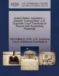 United States, Appellant, V. Diebold, Incorporated. U.S. Supreme Court Transcript of Record with Supporting Pleadings