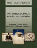 Platt V. Minnesota Min. & Mfg. Co. U.S. Supreme Court Transcript of Record with Supporting Pleadings