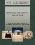 Lattimer (Lunie) V. Crystal Clear Inc. U.S. Supreme Court Transcript of Record with Supporting Pleadings