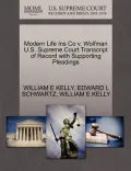 Modern Life Ins Co V. Wolfman U.S. Supreme Court Transcript of Record with Supporting Pleadings