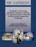 Charleston Community Memorial Hospital V. Darling U.S. Supreme Court Transcript of Record with Supporting Pleadings