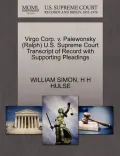 Virgo Corp. V. Paiewonsky (Ralph) U.S. Supreme Court Transcript of Record with Supporting Pleadings
