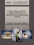 Charles E. Williams, Petitioner, V. Howard Johnson's Inc. of Washington. U.S. Supreme Court Transcript of Record with Supporting Pleadings