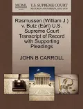 Rasmussen (William J.) V. Butz (Earl) U.S. Supreme Court Transcript of Record with Supporting Pleadings