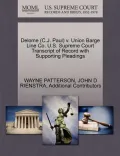 Delome (C.J. Paul) V. Union Barge Line Co. U.S. Supreme Court Transcript of Record with Supporting Pleadings