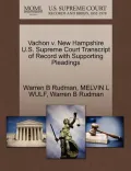 Vachon V. New Hampshire U.S. Supreme Court Transcript of Record with Supporting Pleadings