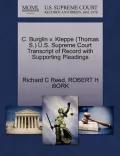 C. Burglin V. Kleppe (Thomas S.) U.S. Supreme Court Transcript of Record with Supporting Pleadings