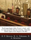 Hydrogeologic Data from a Test Well in East-Central Duval County, Florida