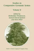 Studies in Comparative Germanic Syntax