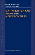 Optimization and Industry: New Frontiers