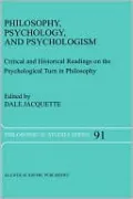 Philosophy, Psychology, and Psychologism