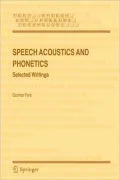 Speech Acoustics And Phonetics
