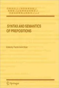 Syntax and Semantics of Prepositions