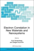 Electron Correlation in New Materials and Nanosystems