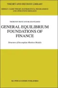 General Equilibrium Foundations of Finance