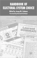 Handbook Of Electoral System Choice
