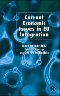 Current Economic Issues in Eu Integration