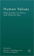 Human Values: New Essays on Ethics and Natural Law