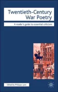 Twentieth-Century War Poetry (Reader's Guides to Essential Criticism Series)