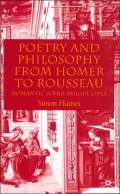 Poetry And Philosophy From Homer To Rousseau