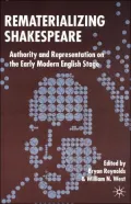 Rematerializing Shakespeare