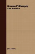 German Philosophy And Politics