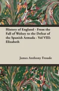 History of England - From the Fall of Wolsey to the Defeat of the Spanish Armada - Vol VIII:...