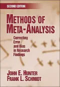 Methods of Meta-Analysis: Correcting Error and Bias in Research Findings