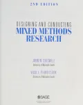 Designing and Conducting Mixed Methods Research by Vicki L. Plano Clark — book cover