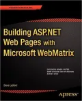 Building ASP.NET Web Pages with Microsoft WebMatrix
