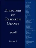 Directory of Research Grants 2008: Volume 2