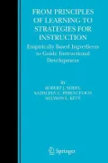 From Principles of Learning to Strategies for Instruction: Empirically Based Ingredients to Guide Instructional Development