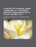 A History of Classical Greek Literature