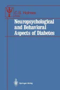 Neuropsychological and Behavioral Aspects of Diabetes